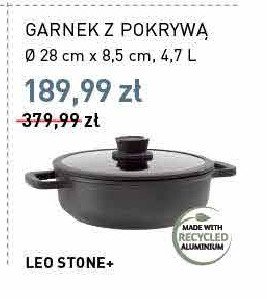 Garnek z pokryw膮 28 cm leo stone+ Berghoff promocja