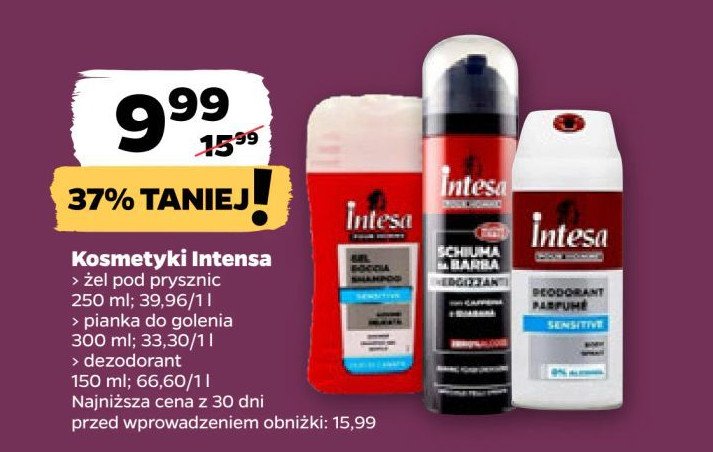 Dezodorant Intesa pour homme promocja w Netto