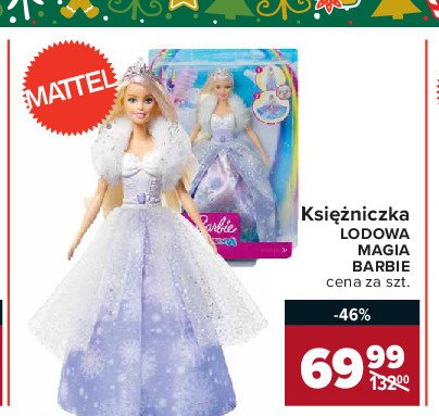 Lalka barbie księżniczka lodowa magia Mattel promocja