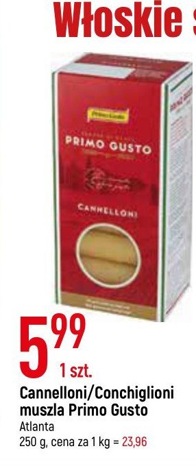 Makaron conchiglioni Melissa primo gusto promocja