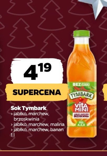 Sok brzoskwinia-marchew-jabłko Tymbark vitamini promocja