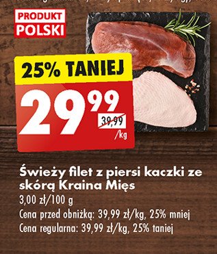 Filet z piersi kaczki ze skórą Kraina mięs promocja