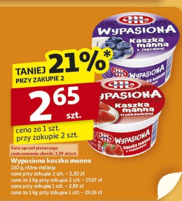 Jogurt Wypasiona kaszka manna 150 g, różne rodzaje promocja w Auchan