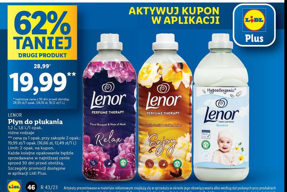 P艂yn do prania relax kwiat lotosu Lenor perfumelle promocja