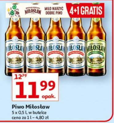 Piwo niefiltrowane + chmielowy lager Miłosław zestaw kolekcjonerski promocja