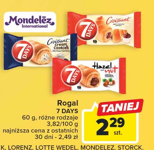 Croissant z kremem o smaku waniliowym z mlekiem i kawałkami ciastek