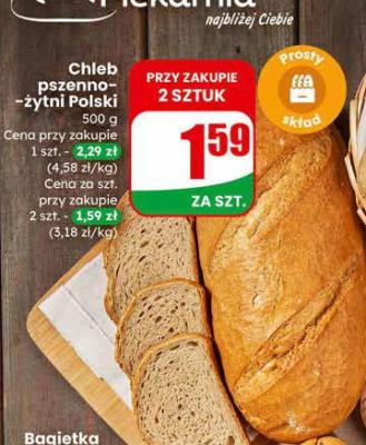 Chleb pszenno-żytni polski promocja w Dino