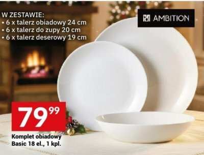Komplet obiadowy Basic 18 el., 1 kpl. promocja w Twój Market