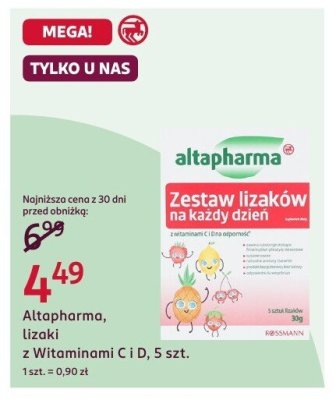 Lizaki z Witaminami C i D 5 szt. promocja w Rossmann