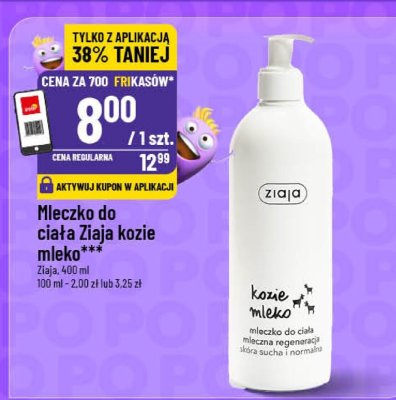 Mleczko do ciała Ziaja kozie mleko promocja w POLOmarket