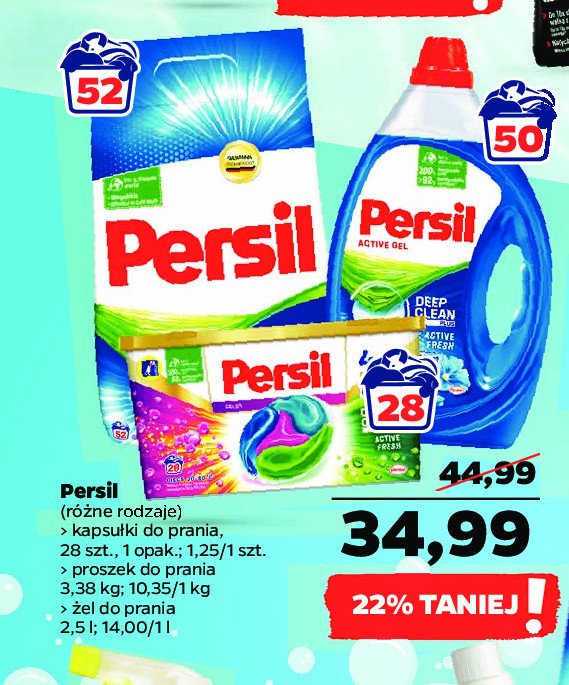 Proszek do prania deep clean plus active fresh Persil regular promocja