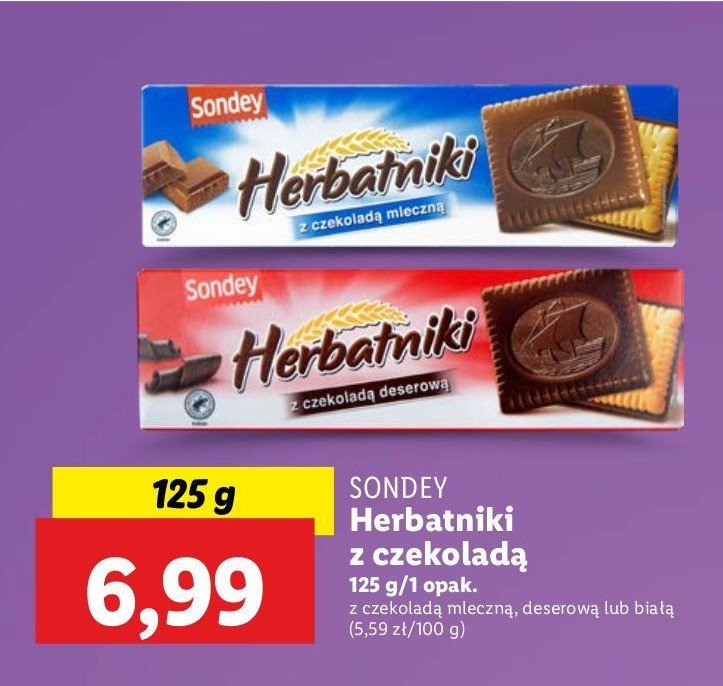 Herbatniki czekoladowe Sondey promocja