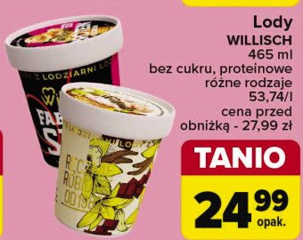 Lody waniliowe z kremem czekoladowym Willisch promocja