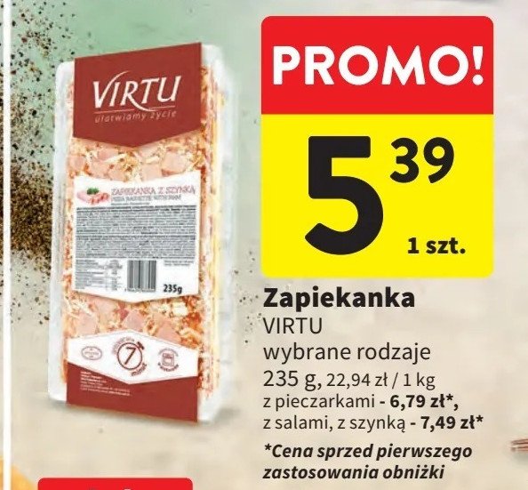 Zapiekanka z salami Virtu promocja