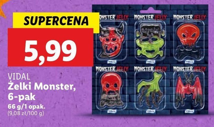 Żelki monster Vidal promocja w Lidl