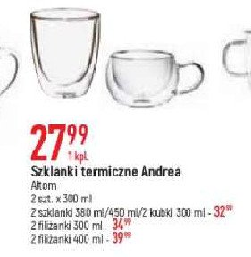Szklanki termiczne 380 ml andrea Altom design promocja