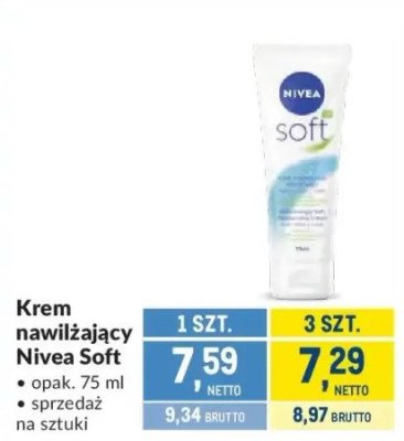 Krem nawilżający Nivea Soft promocja w Makro