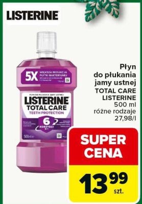 Płyn do płukania jamy ustnej TOTAL CARE LISTERINE 500ml różne rodzaje promocja w Carrefour Market