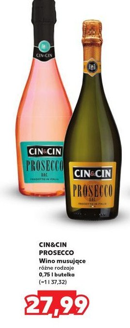 Wino rose Cin&cin prosecco promocja w Kaufland