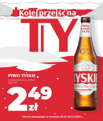 Piwo Tyskie butelka zwrotna promocja w Duży Ben