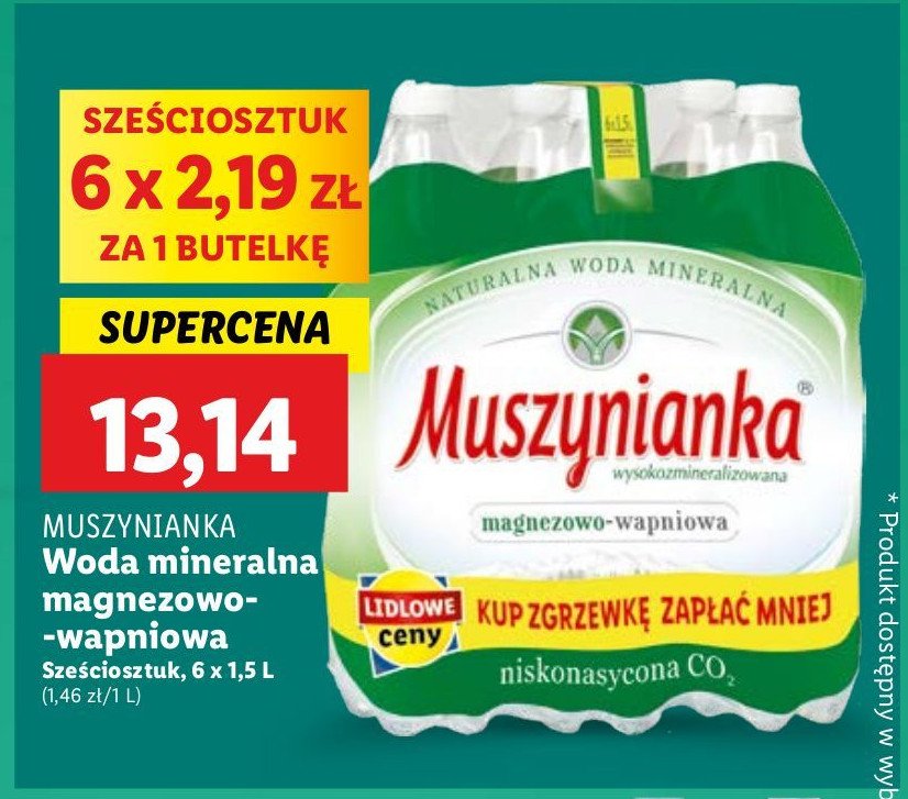 Woda lekko gazowana Muszynianka promocja