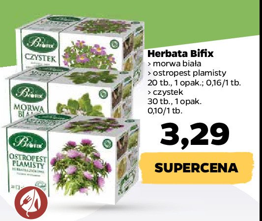 Herbatka ziołowa suplement diety czystek Bifix promocja