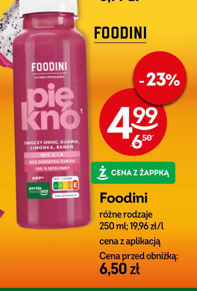 Napój piękno Foodini promocja w Żabka