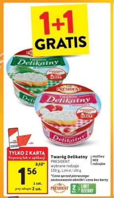 Twarożek delikatny ze szczypiorkiem President promocja
