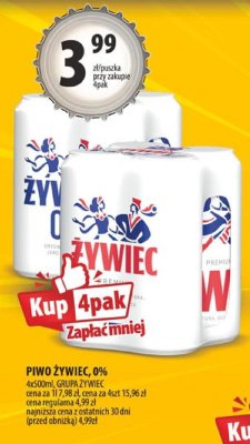 Piwo Żywiec 0% promocja w Arhelan