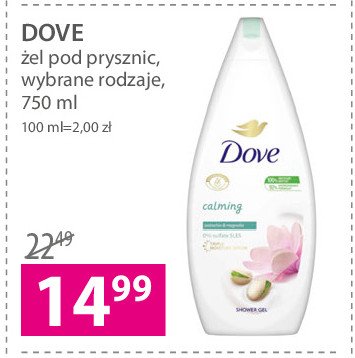 Żel pod prysznic pistachio cream & magnolia Dove purely pampering promocje