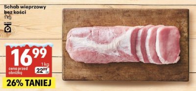 Schab wieprzowy bez kości 1 kg promocja w Delikatesy Centrum