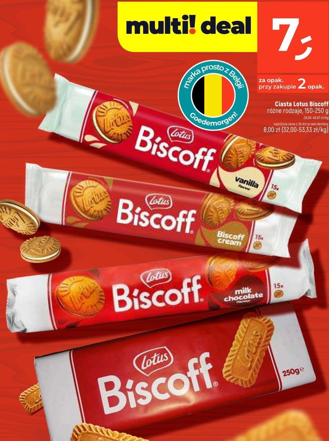 Ciastka z mleczną czekoladą Lotus biscoff promocja