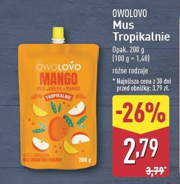 Mus mango Owolovo promocja w Aldi