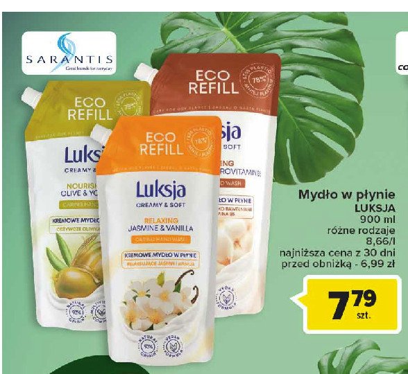 Mydło w płynie cotton milk & provitamin b5 Luksja creamy & soft promocja