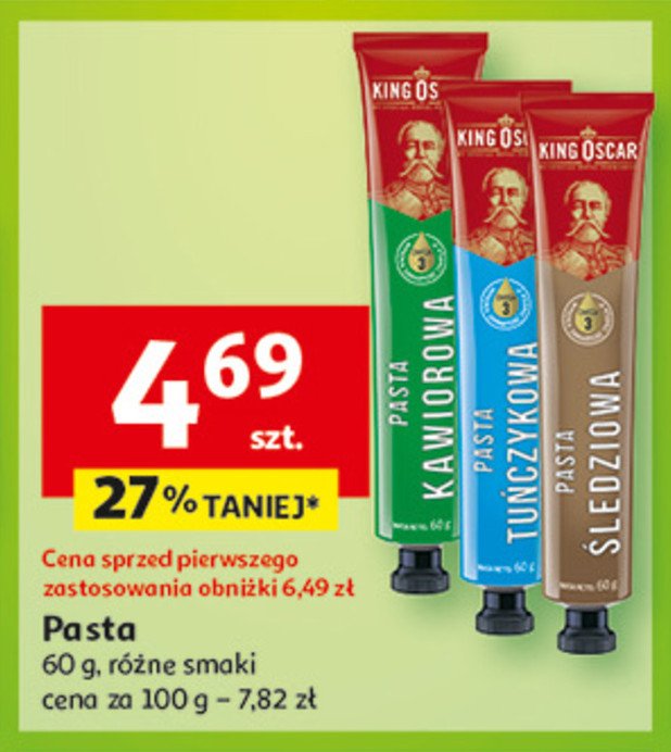 Pasta kawiorowa King oscar promocja w Auchan