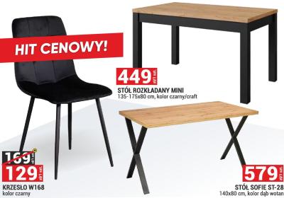 Stół SOFIE ST-28 140x80 cm, kolor dąb wotan promocja w Merkury Market