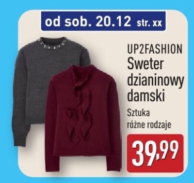 UP2FASHION sweter dzianinowy damski promocja w Aldi