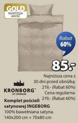 Komplet pościeli z bawełny satynowej INGEBORG promocja w Jysk