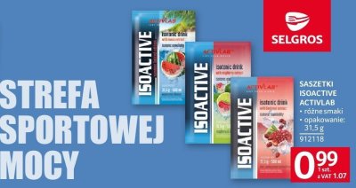 Saszetki ISOACTIVE ACTIVE promocja w Selgros
