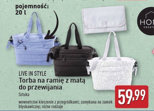 Torba z matą 20 l Live in style promocja