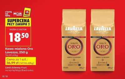 Kawa mielona Qualità Oro, 250 g promocja w Biedronka
