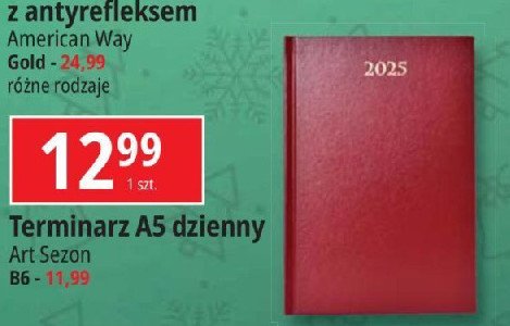 Terminarz dzienny a5 Artsezon promocja w Leclerc