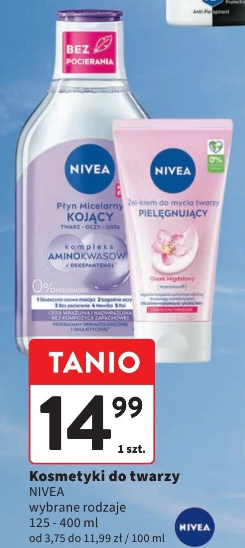 Płyn micelarny kojący Nivea visage promocja w Intermarche