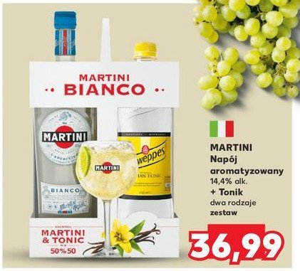 Vermouth + schweppes indian tonic Martini bianco promocja w Kaufland