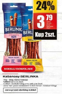 Kabanosy BERLINKI promocja w Supeco