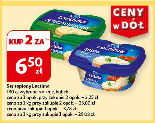 Ser topiony ze szczypiorkiem - pudełko Lactima promocja