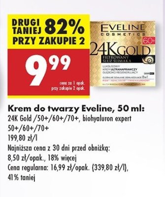 Krem do twarzy ma dzień i noc 60+ Eveline bio hyaluron expert promocja