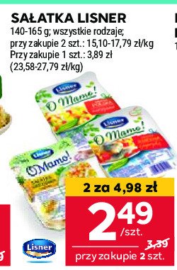 Sałatka warzywna z kukurydzą Lisner o mamo! promocja w Stokrotka