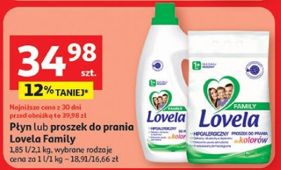 Płyn lub proszek do prania Lovela Family 1,85 l/2,1 kg promocja w Auchan