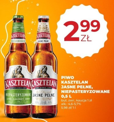 Piwo Kasztelan Niepasteryzowane 0,5 L promocja w Duży Ben